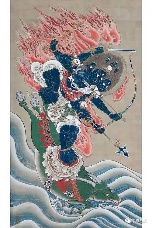日本传统绘画精赏:战魔,不动,降阎,智慧|明王|神明|神话|日本画_网易