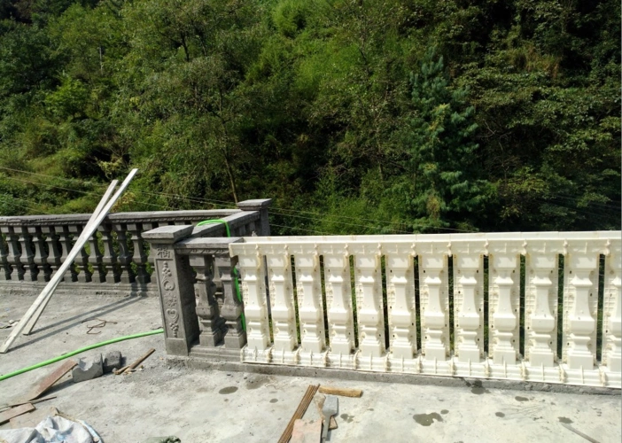 欧式罗马柱阳台栏杆模具兰花款方葫芦款花板弧形围栏模具可重复使用卡