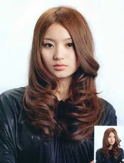 唯美长发螺旋卷发发型图片