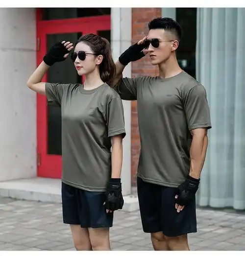 夏季体能短袖陆军训练服套装男夏季速干上衣圆领短袖t恤作训短裤速干l