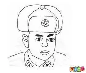 革命英雄人物的简笔画