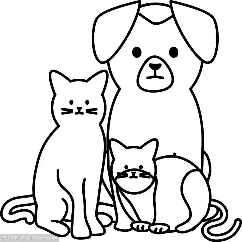 可爱的猫和狗吉祥物可爱的角色