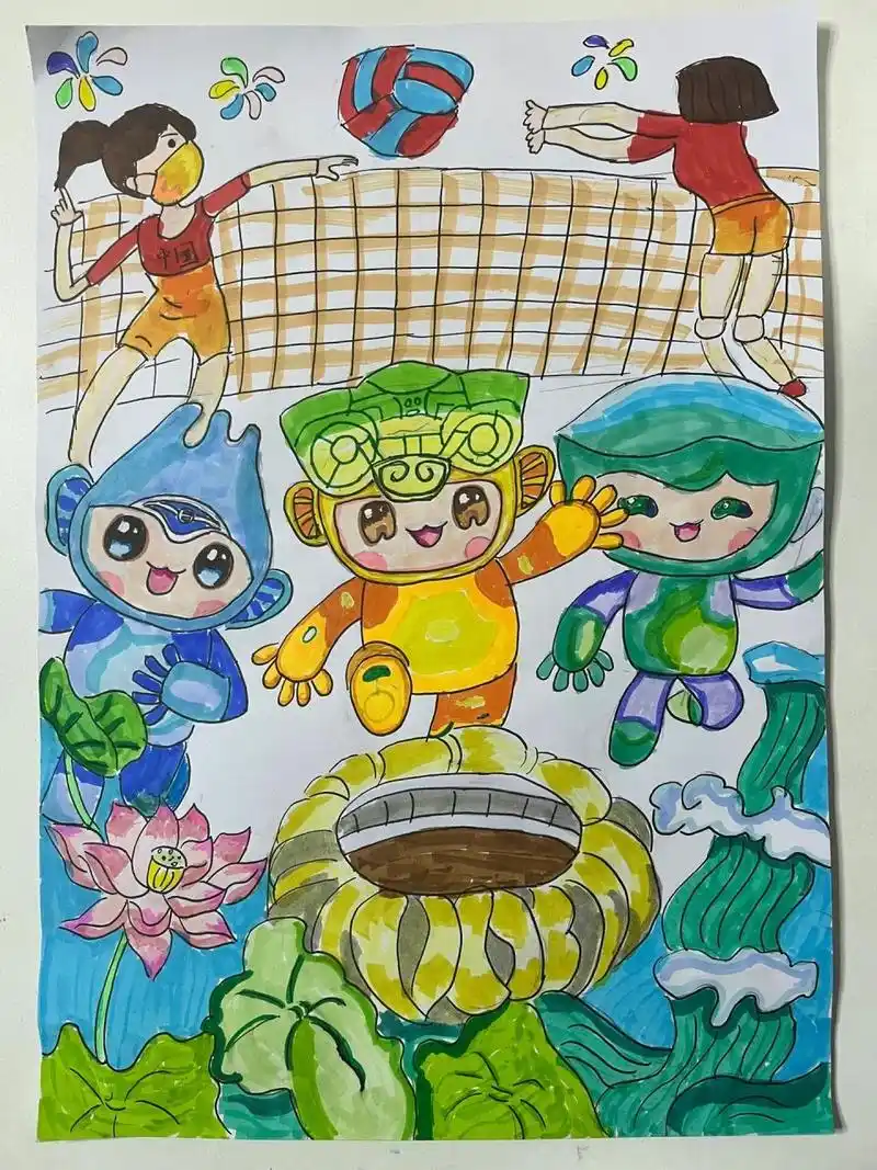 儿童亚运宣传画