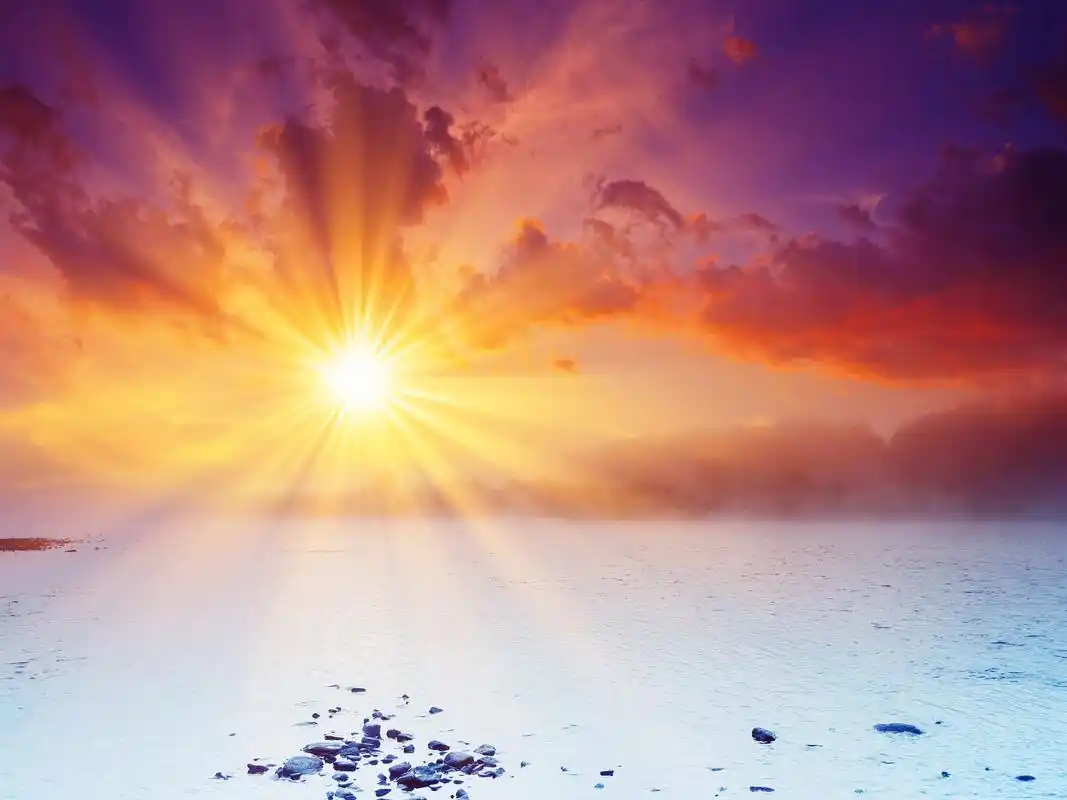 超高清日出东方风景