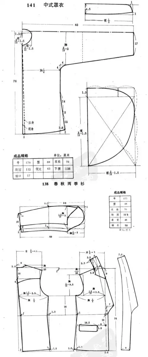 男装裁剪图罩衣春秋两季衫