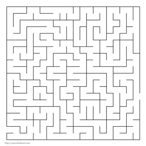 迷宫图片(中等难度)[7p]_字符图形简笔画(涂色图片)_宝宝吧