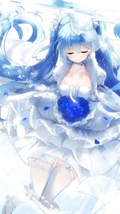 竖屏裁剪冬夜不寒雪初音08