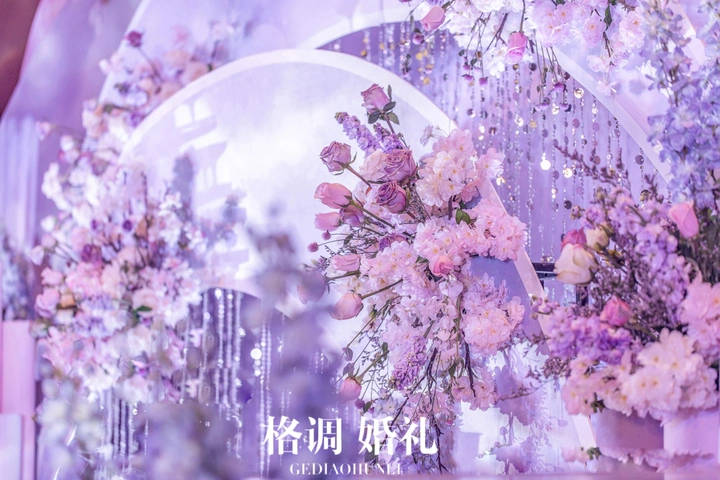 全国宁波格调婚礼策划-格调婚礼策划【天空之城】唯美 粉紫色梦幻风婚