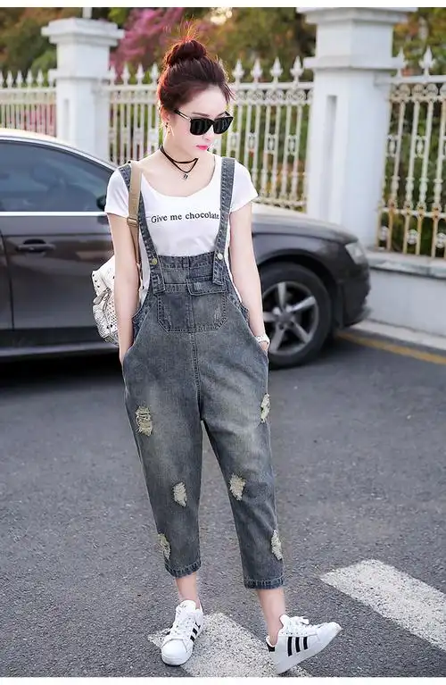 韩,乔儿2016新品牛仔背带裤3326