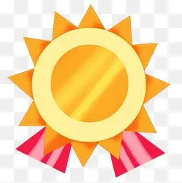 金色勋章徽章插画