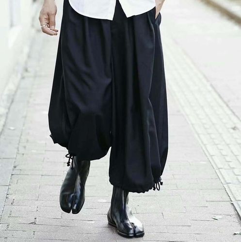 灯笼裤大码原宿风个性阔腿9九分裤男裙子宽松潮流休闲束脚裙裤优惠券