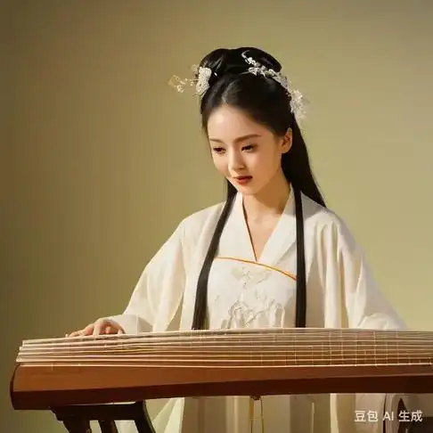 人工智能生成弹古筝的古装美女,欢迎大家欣赏#国风古 - 抖音
