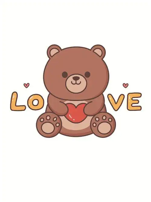 可爱的小熊简笔画