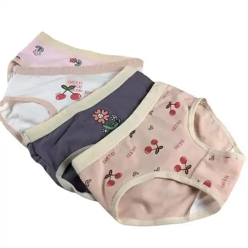 儿童内裤女童纯棉平角女孩三角四角裤短裤中小童女宝宝2-10岁