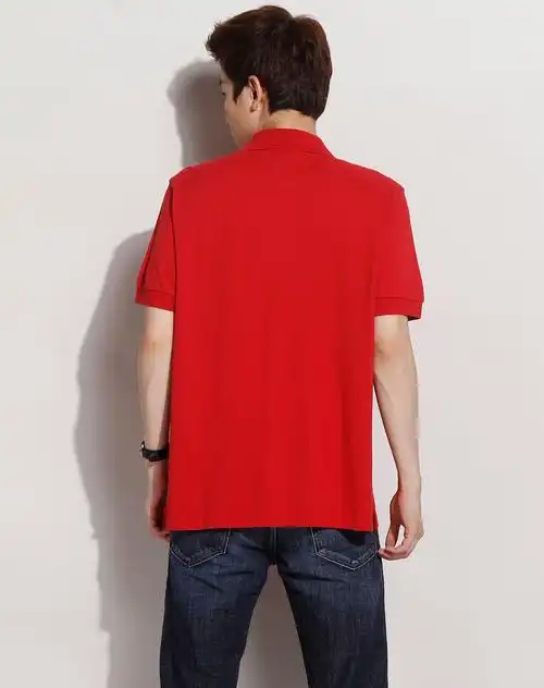 奢华欧美男士boss 红色休闲短袖polo衫50182831620_唯品会