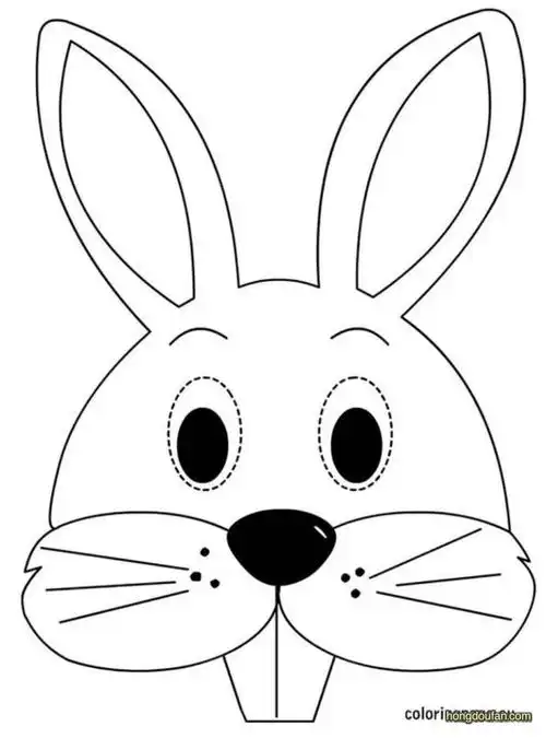 兔子面具面具形状图片下载打印