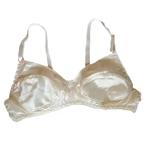 超薄款 无钢圈无海绵 轻薄真丝文胸双面100%桑蚕丝内衣女全罩杯大码 -