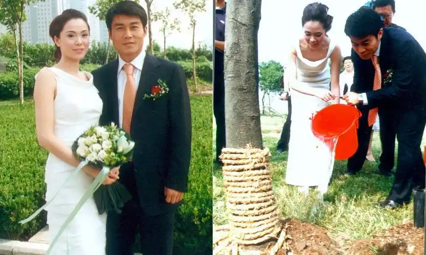 【 54 】 【"海陆空"婚礼】2002年10月4日,著名球员申思和妻子王云