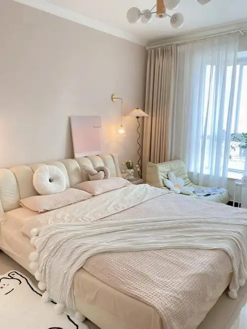 我的奶油色卧室,在家宅一天都不腻