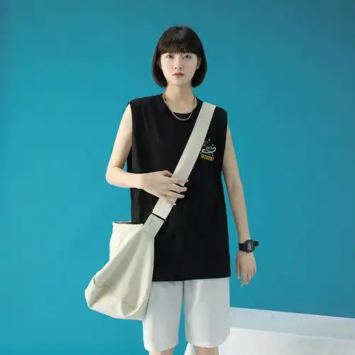 现货星球刺绣中性风男女纯背心学生xz2038bx02p25