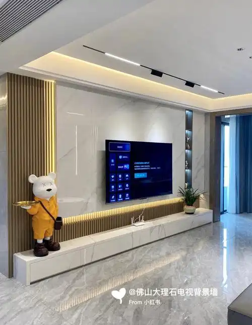 现代简约黑白灰客厅背景墙整体搭配