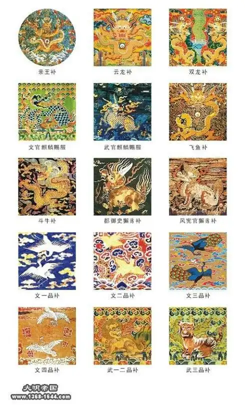 求明朝官服补子图片