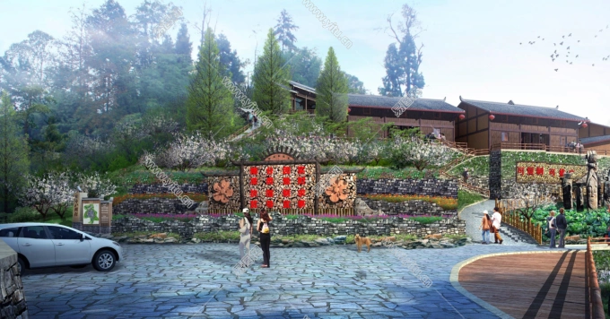 [湖南]苗家古寨峡谷梯田农业美丽乡村旅游度假区景观设计方案(旅游