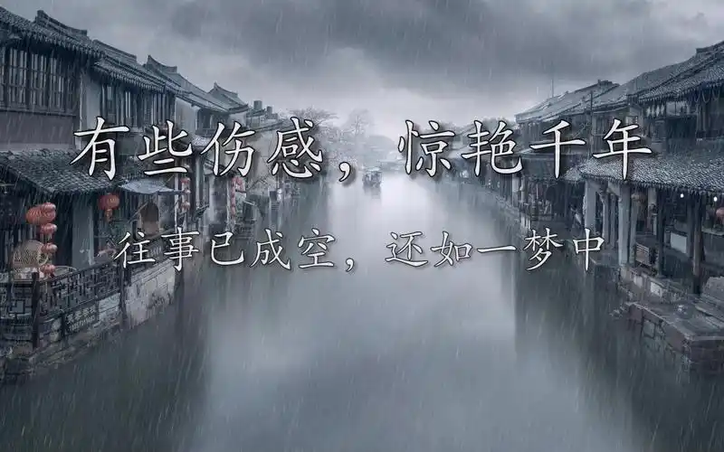 桃李春风一杯酒江湖夜雨十年灯有些伤感惊艳千年