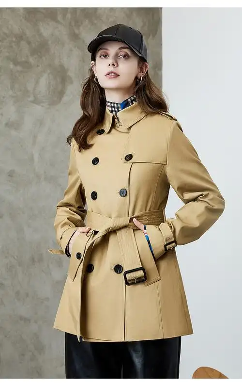 geleistory/geleistory 风衣女中长款2021春秋新款气质经典纯棉防水