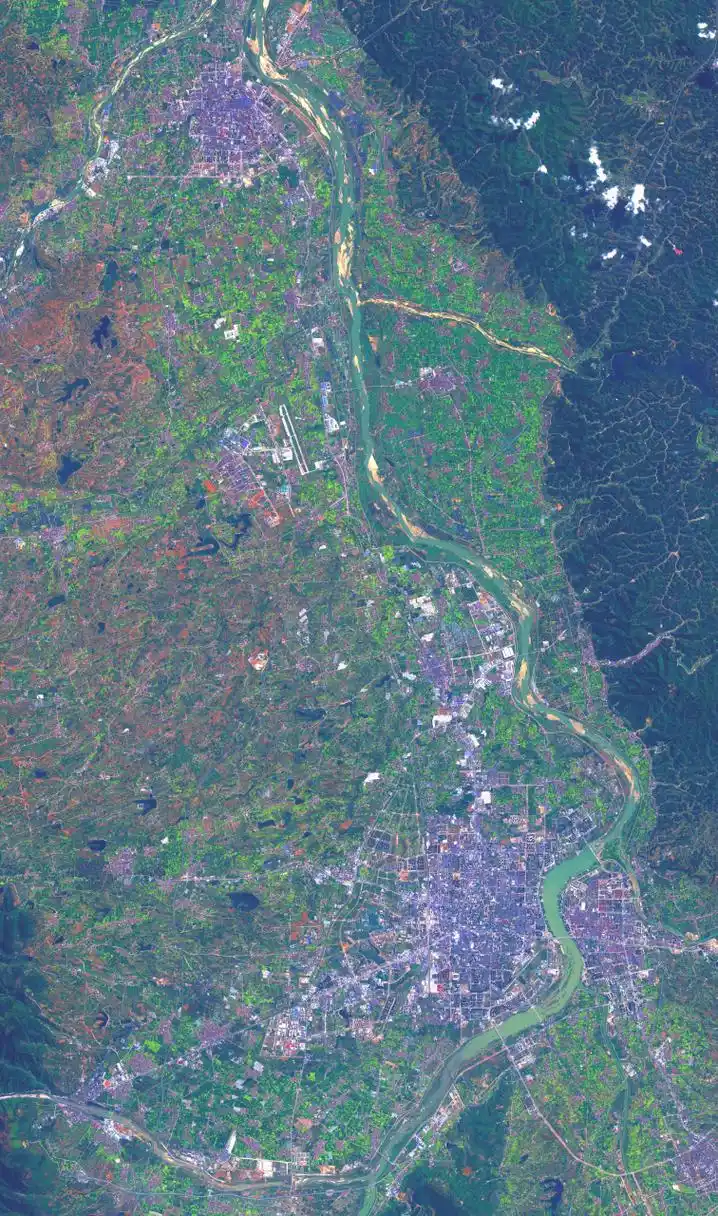 陕西省汉中市最新卫星影像图片(3.
