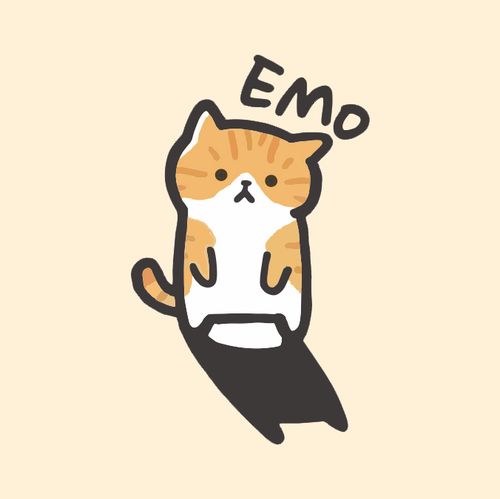 趣味emo猫咪悲伤的猫摩托车电动车车身创意个性汽车贴纸动漫卡通