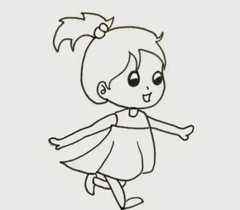 全身彩色小女孩简笔画怎么画,图片,简笔画-学笔画