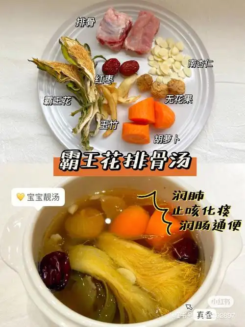 霸王花杏仁排骨汤03祛燥止咳润肠通便