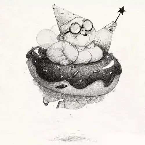 超级有趣的素描插画,画风简直太赞了!敢不敢再萌一点~!