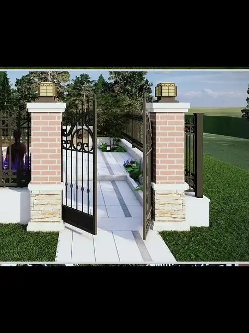 庭院设计中门柱的形式