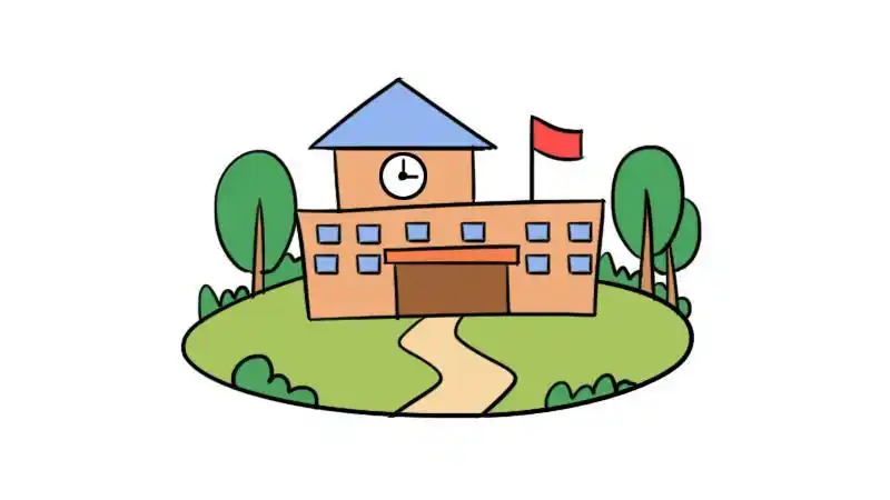 校园简笔画图片大全 校园简笔画图片 - 童乐福儿童网