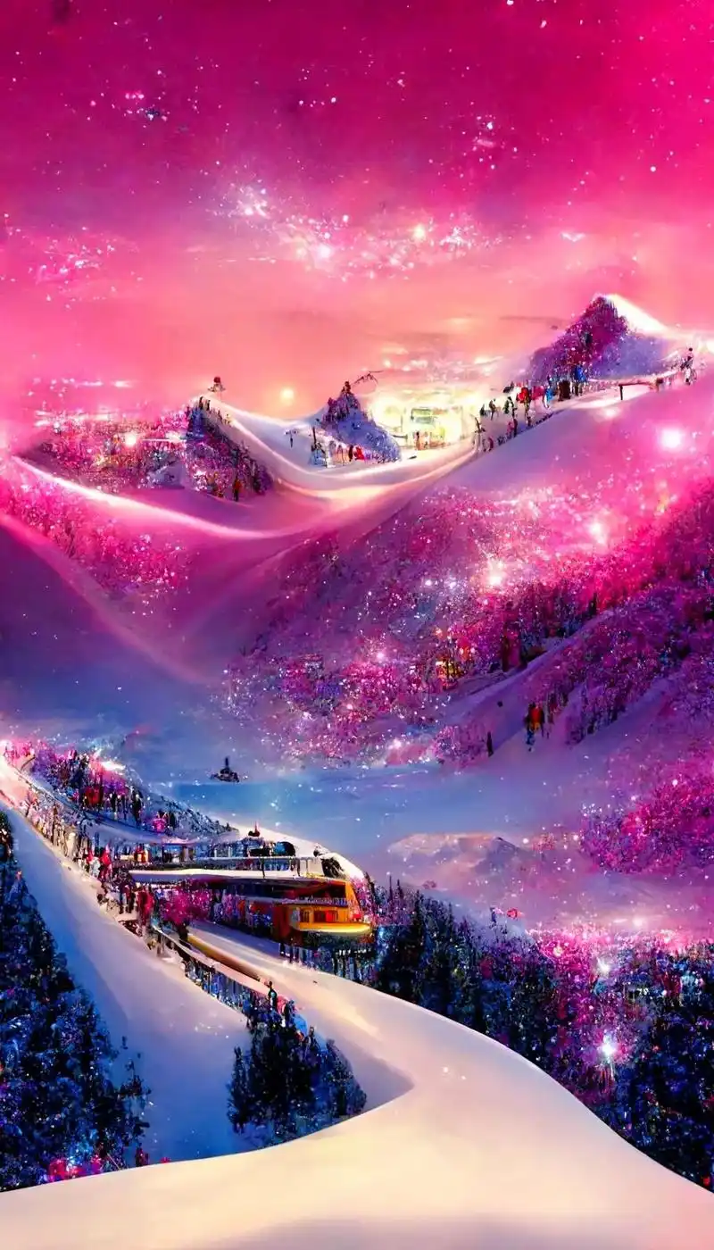 雪后的风景美不胜收如壁纸一般