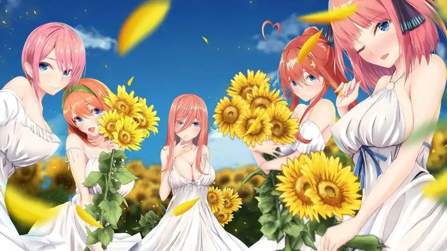 五等分的花嫁插画桌面壁纸