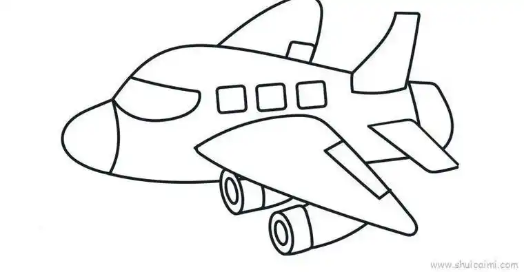 飞机儿童简笔画交通工具