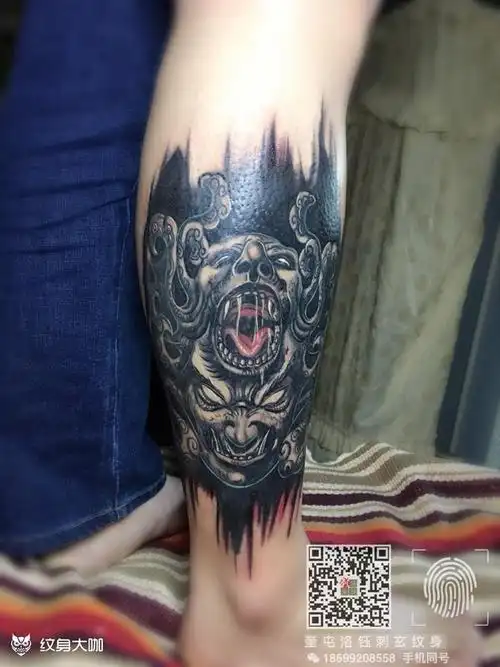 蚩尤_纹身图案手稿图片_刘奎的纹身作品集