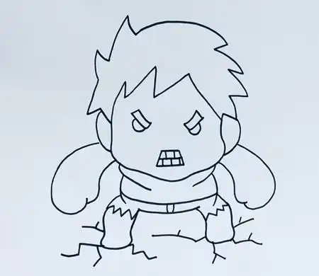 绿巨人简笔画步骤