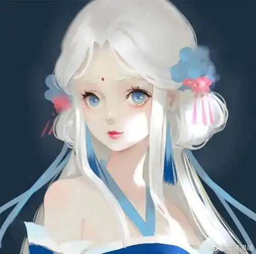 古风蓝色系头像壁纸愿你生活常温暖日子温柔又闪光