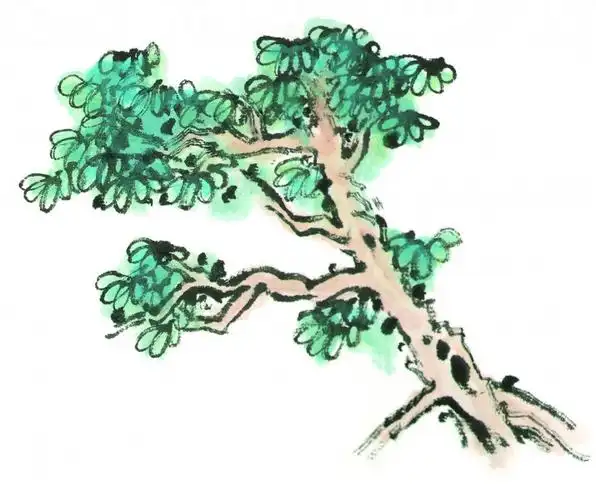 古树水墨画图片第6张