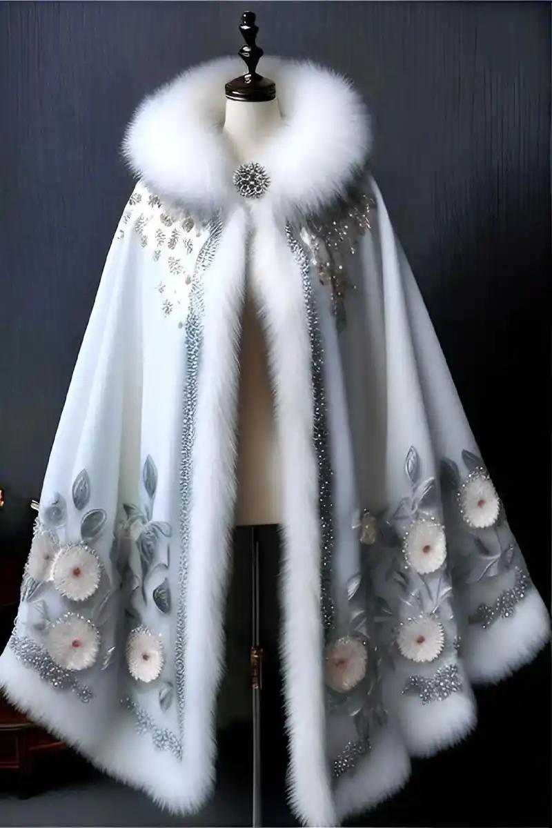 古风汉服披风冬款设计.数不尽繁华千种,望不穿情所归依,千丝万 - 抖音