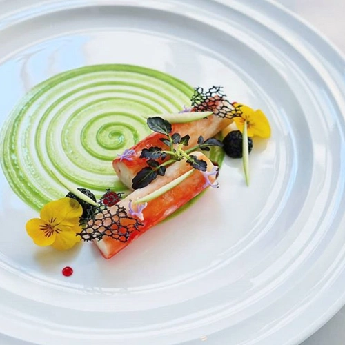 米其林餐厅摆盘菜品赏析