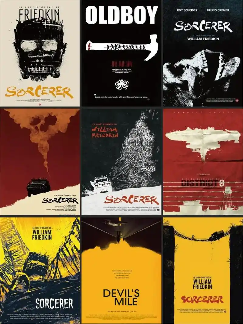 12张极具力量感的粗犷风电影海报设.#平面设计 #设计