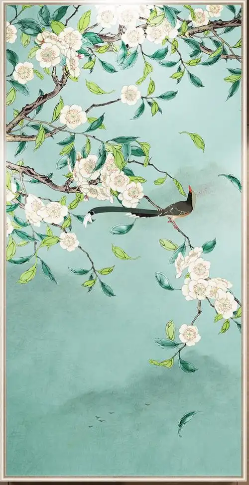 新中式花鸟油画 - 堆糖,美图壁纸兴趣社区