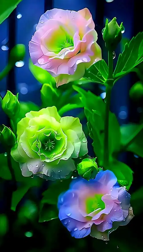 这一主题,而不同颜色的洋桔梗则有着各自独特的寓意: 💚 绿色洋桔梗