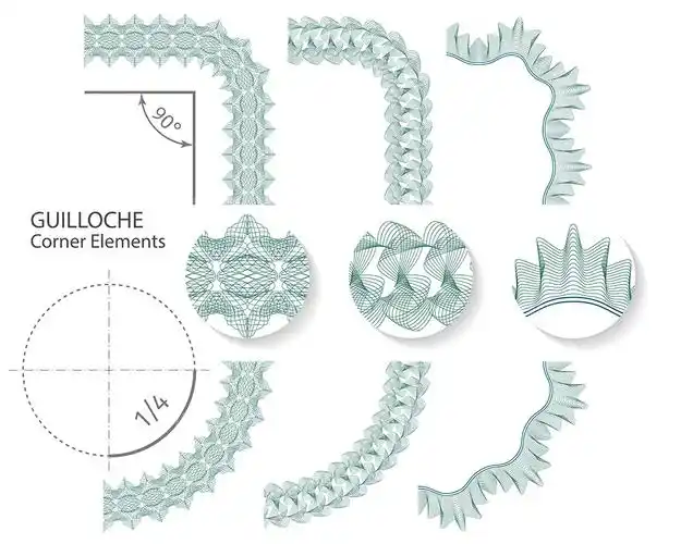 三款蓝色证书花纹边框装饰矢量素材