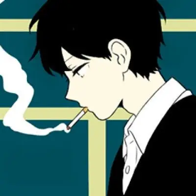 帅气男生头像 吸烟 侧颜 白衬衫